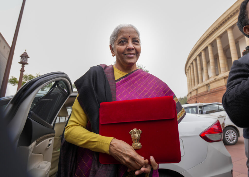 Finance Minister Nirmala Sitharaman presents Union Budget 2026-27 in New Delhi