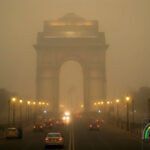 Thick fog blankets Delhi