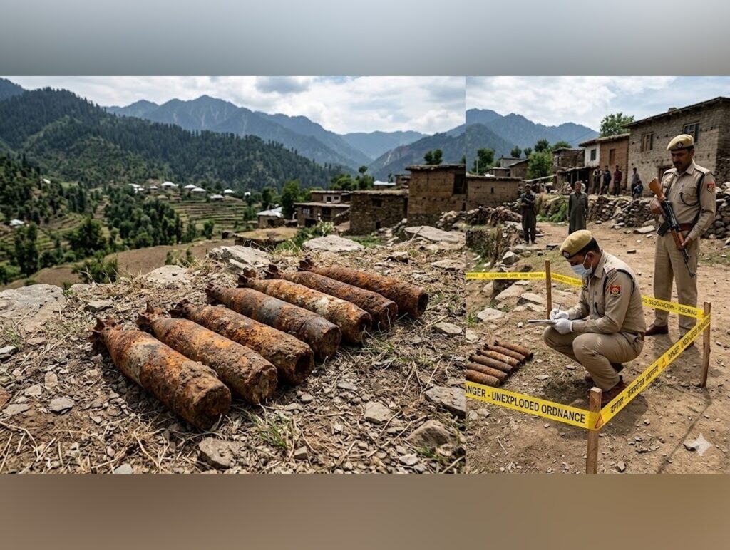 Nine Rusted Mortar Shells Found, Safely Destroyed Near LoC in Poonch’s Mendhar