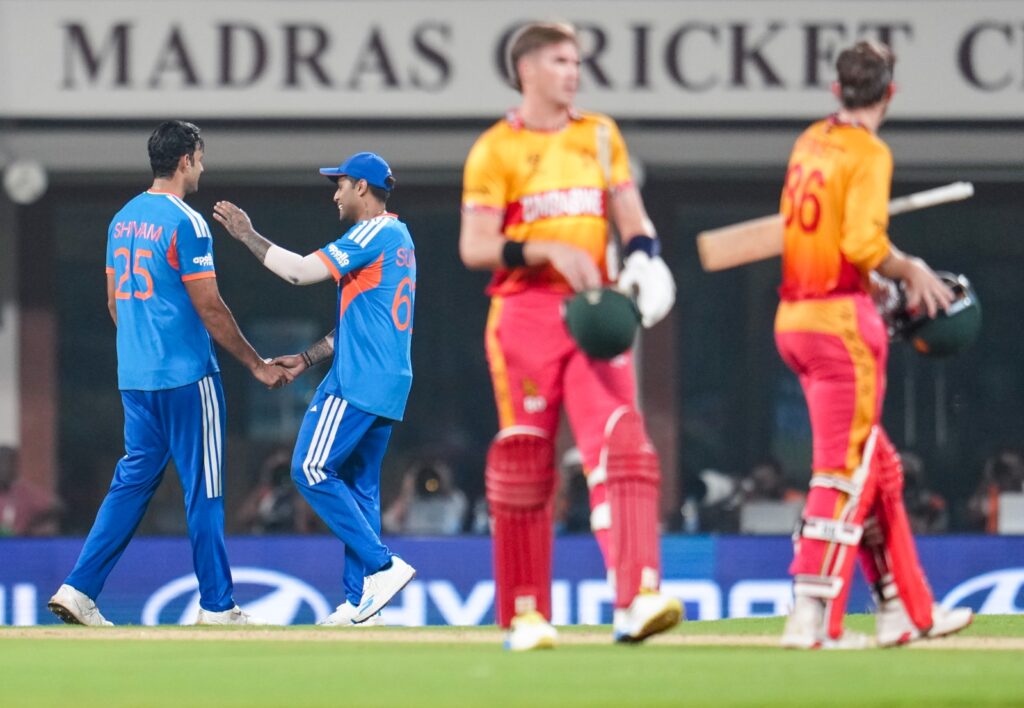 Abhishek Sharma, Hardik Pandya and Tilak Varma Power India to 72-Run Win Over Zimbabwe to Stay Alive in T20 World Cup