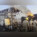Andhra Bus Horror: 13 Dead, 22 Injured After Bus-Tipper Collision Sparks Fire