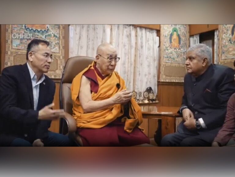 Former Vice President Jagdeep Dhankhar meets Dalai Lama in McLeodganj