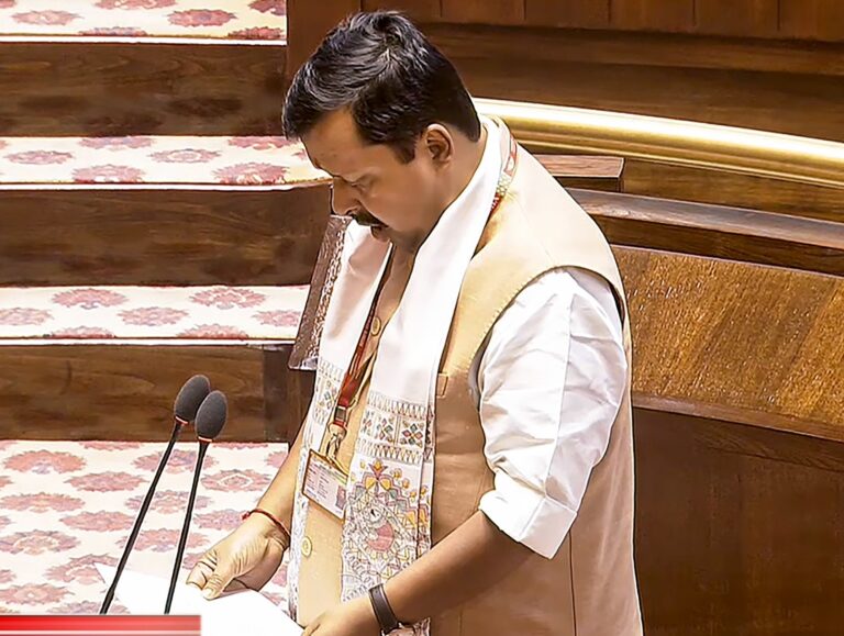 Nitin Nabin takes oath as Rajya Sabha member