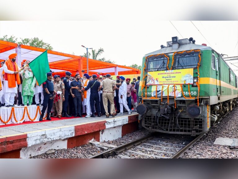 Haryana CM Nayab Saini flags off Hazur Sahib pilgrimage train from Kurukshetra