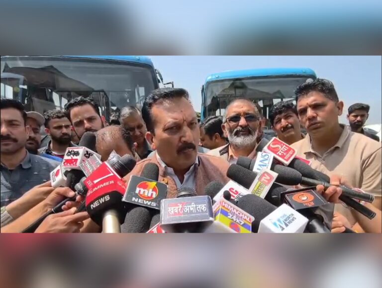 HRTC employees protest over delayed salaries, warn of statewide bus strike