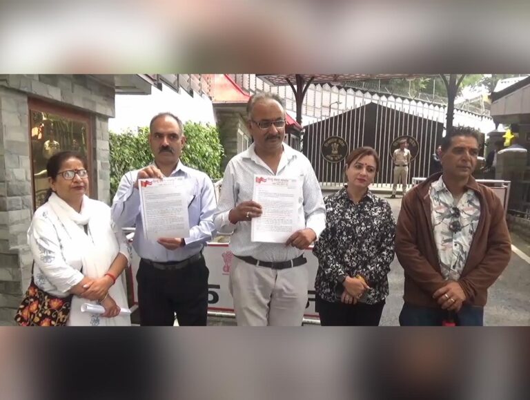 Memorandum submitted to Governor over Illegal encroachments and changing demography in Shimla