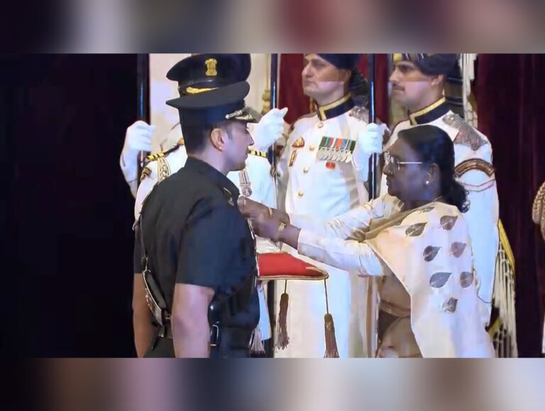 President confers Kirti Chakra on Mohali army officer Major Arshdeep Singh Gill