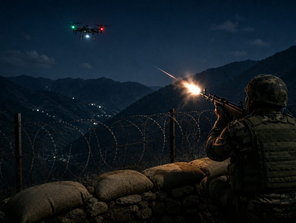 Army Engages Suspected Pakistani Drone in Mendhar Sector