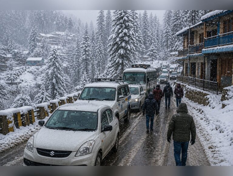 Unexpected June snowfall disrupts traffic in Chamba