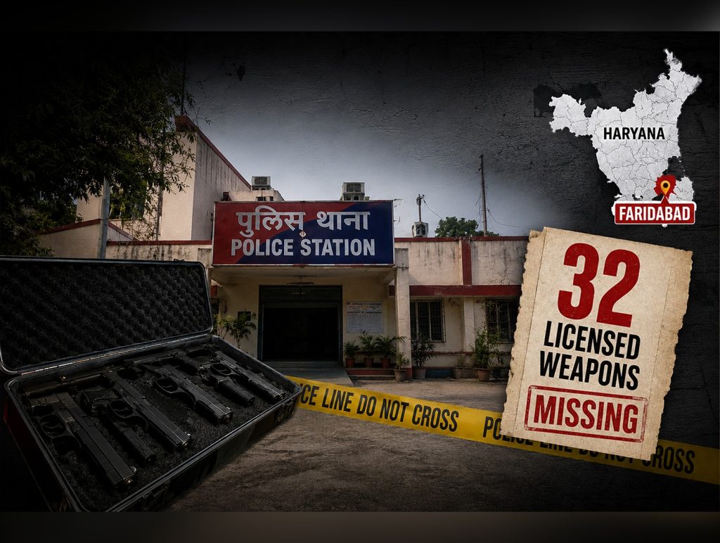 32 Licensed Arms Missing from Faridabad Police Station, Probe Launched Against Officials