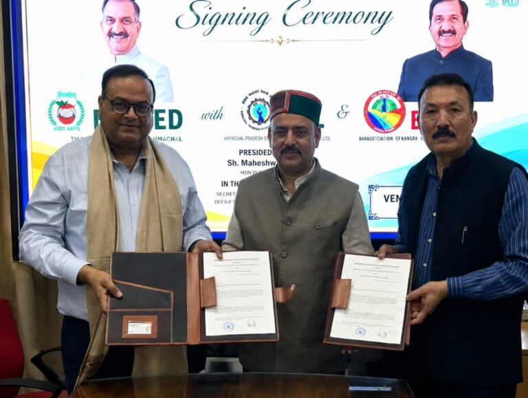 Himfed signs MoUs to boost Himachal exports and support farmers