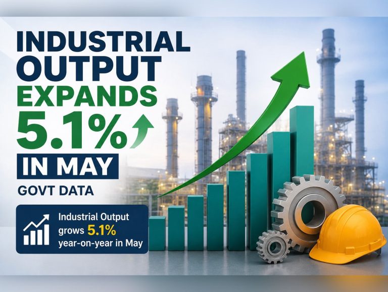 Industrial output rises 5.1 percent in May on improved manufacturing performance