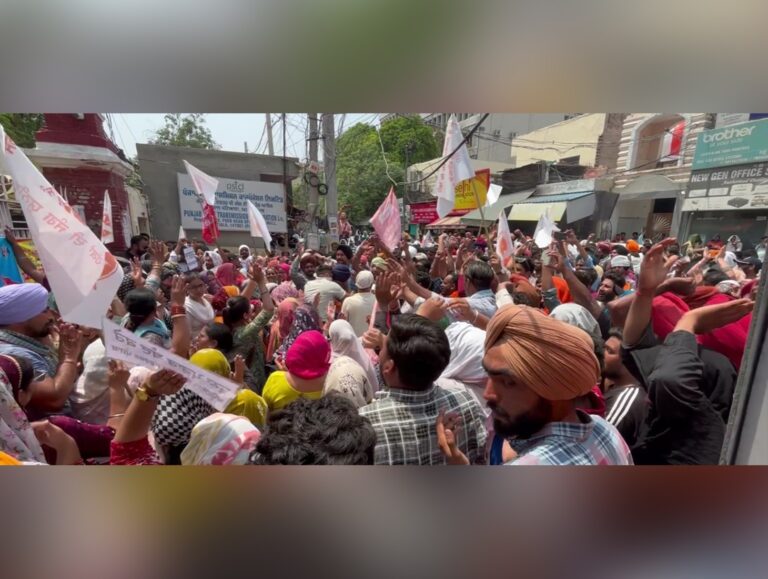 PSPCL outsourced workers shut Gate No. 2 in Patiala over contract demand