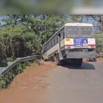 Brake Failure Suspected as Bus Crashes into Safety Barrier in Dharamshala