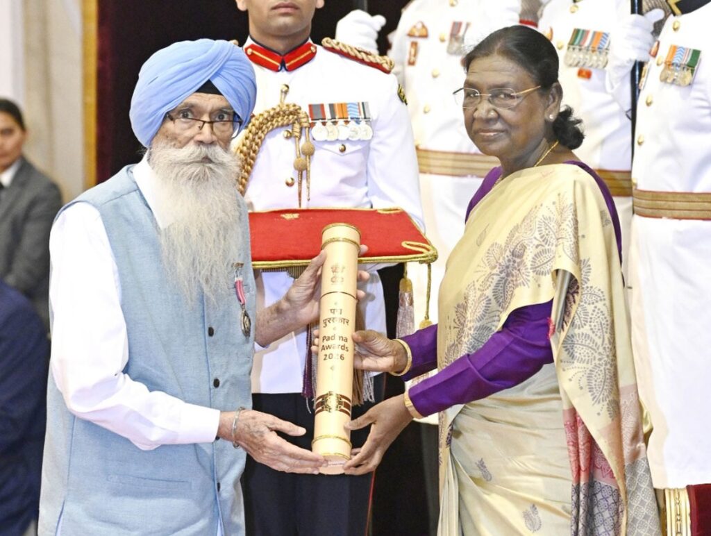 Former Punjab Police DIG Inderjit Singh Sidhu Receives Padma Shri for Cleanliness Drive